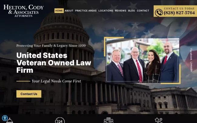 Screenshot of the Law Office of Lyndon R. Helton, PLLC Website