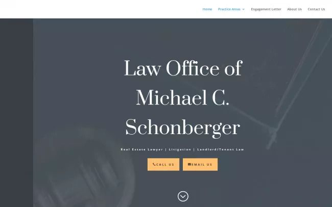 Screenshot of the Law Office of Michael C. Schonberger Website