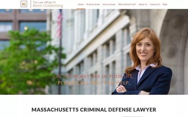 Screenshot of the The Law Offices of Keren Goldenberg Website