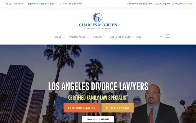Screenshot of the Charles M. Green, APLC Website