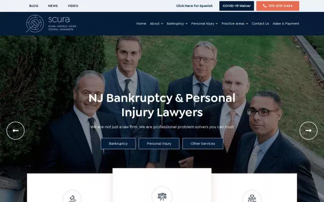 Screenshot of the Scura, Wigfield, Heyer, Stevens & Cammarota, LLP Website